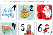Christmas Advent Calendar Cards Set, an Animal Illustration by Lemon Workshop (Thumbnail 6 of 6)