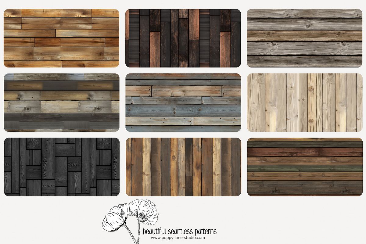 80 wood plank seamless pattern, a Pattern Graphic by Poppy Lane Studio (Photo 7 of 11)