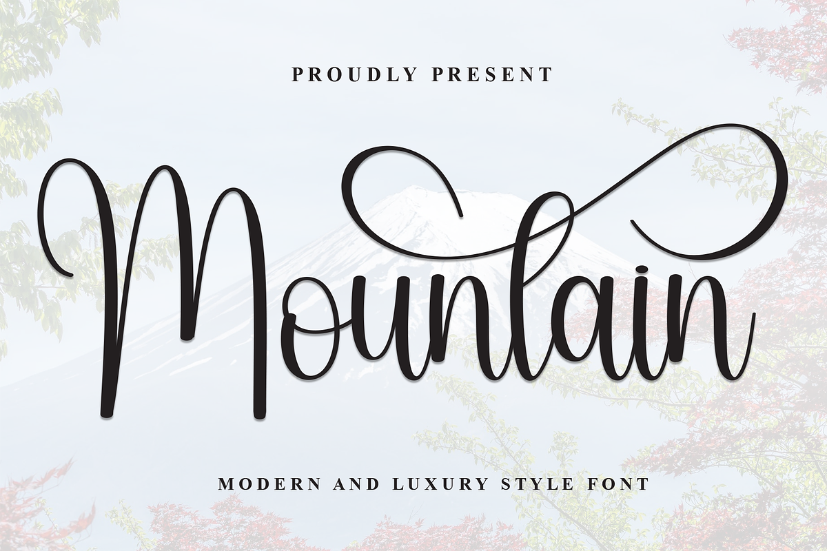 Mountain | Script Font, a Handwritten Font by Scratchones (Photo 1 of 8)