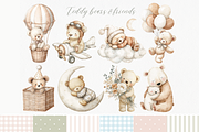 Boho Baby, Teddy Bear Clipart, a Decorative Illustration by ClipArtCharm (Thumbnail 2 of 6)