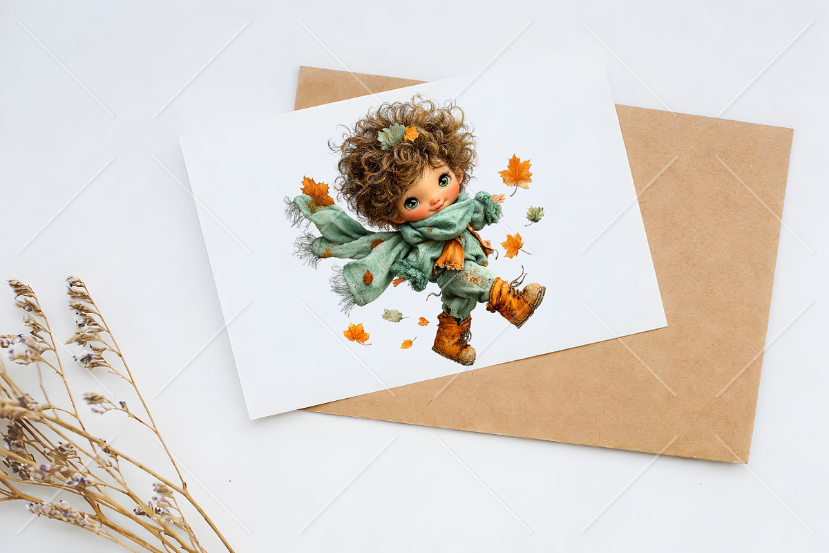 Whimsical Fall Autumn Kids Clipart, a Seasonal Illustration by Canvas Craft (Photo 10 of 10)