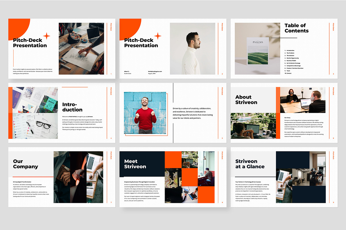 Pitch Deck Google Slides Template, a Presentation Template by Gaize (Photo 5 of 14)