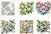 Spring Jasmine Flower Clipart PNG, an Illustration by DreamCafeArt (Thumbnail 2 of 5)