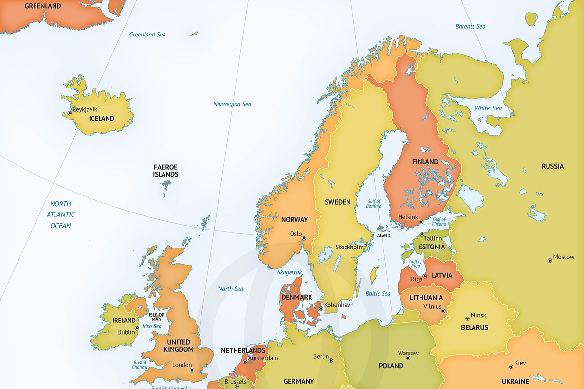 Vector map of Europe