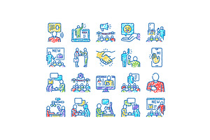 Introduction Speech set Icons hand, an Object Illustration by pikepicture