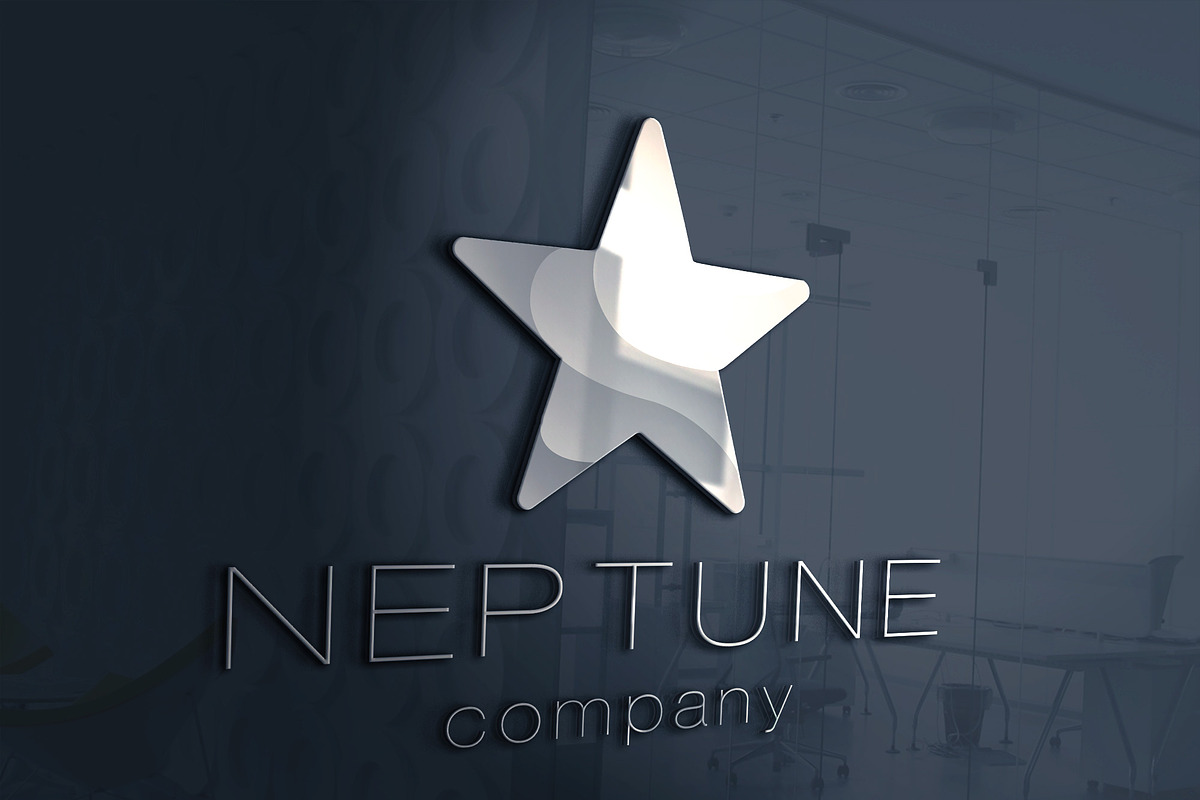 Star with gradient waves - Logo temp, a Branding & Logo Template by MaryHat Shop (Photo 2 of 6)