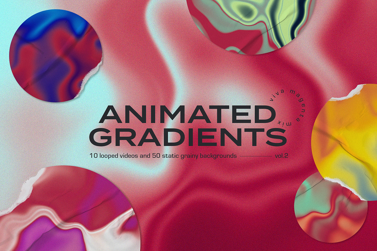 Animated Gradients: Viva Magenta Mix, a Background Graphic by marmarina (Photo 1 of 10)