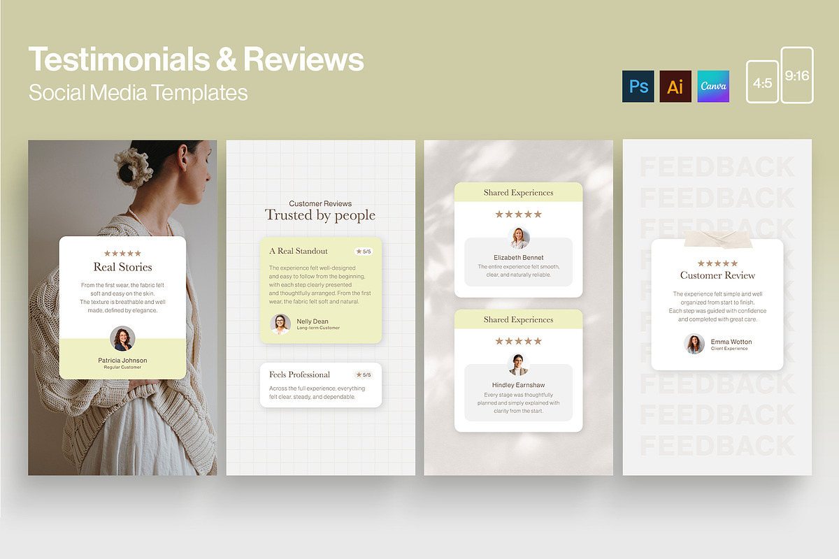 Testimonials & Reviews Social Media, a Social Media Template by BrandPacks (Photo 7 of 7)