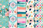Charming Spring Digital Paper Set, a Pattern Graphic by Maishop (Thumbnail 2 of 4)
