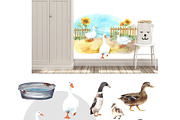 Duck village, an Animal Illustration by JennyColorArt (Thumbnail 2 of 6)