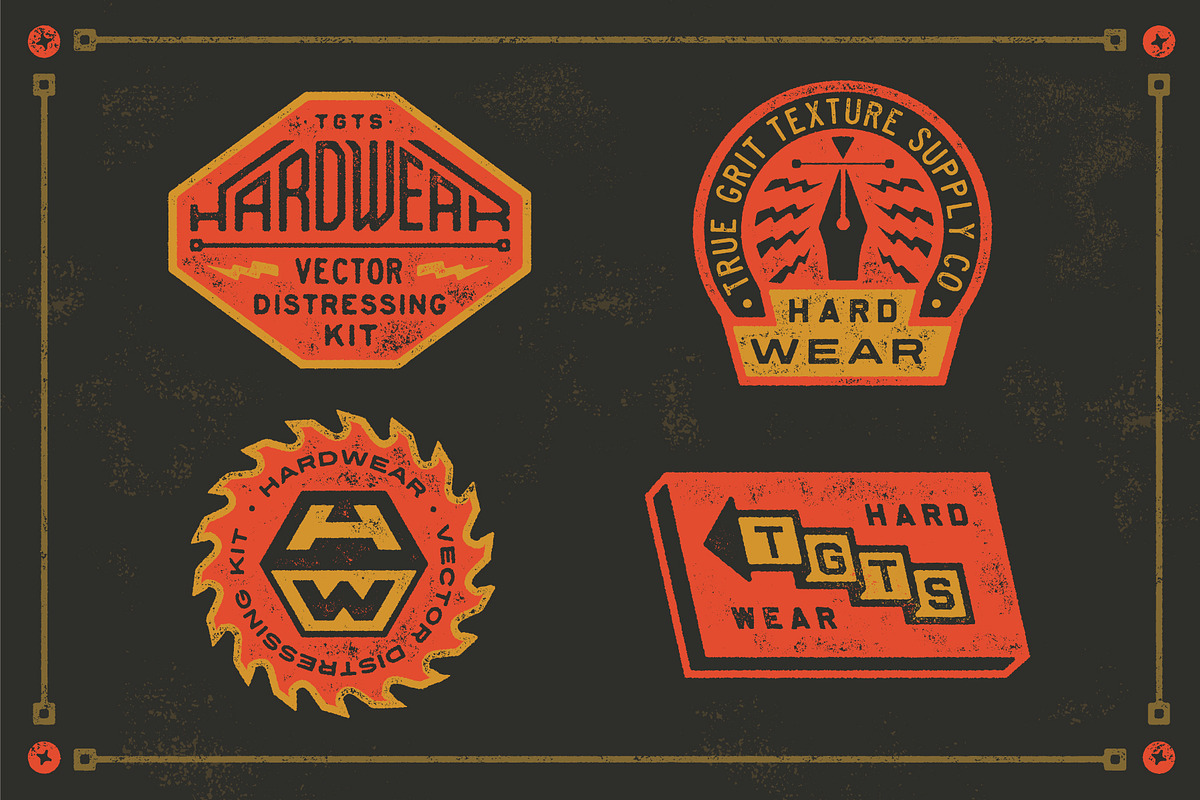 Hardwear Vector Distressing Kit, an Action Add-On by True Grit Texture Supply (Photo 5 of 10)