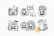 Cottagecore Halloween Pumpkin Bundle, a Seasonal Illustration by Pretty Meerkat (Thumbnail 4 of 6)