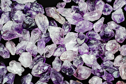 Amethyst points featuring amethyst, crystals, and candle, a Nature Photo by Coral Antler