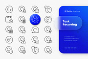 Task Recurring Outline Icons, an Outline Icon by cidcud_graphic (Thumbnail 1 of 3)