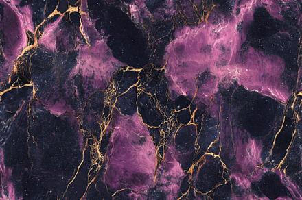 Seamless vibrant purple and black marble texture with golden veins, showcasing, a Texture Graphic by Textures & Backgrounds