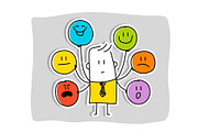 Stick Figures - Smiley, a Person Illustration by Anna Semenchenko (Thumbnail 4 of 4)