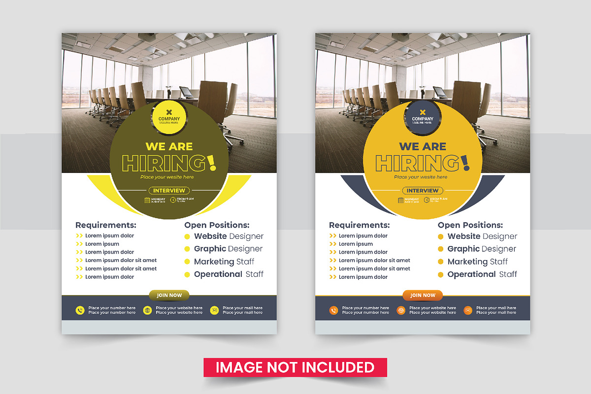 We Are Hiring Flyer Template, a Flyer Template by Pavel_design