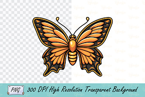 Vibrant Monarch Butterfly Illustrati, an Animal Illustration by Ghagra