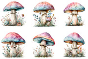 Watercolor mushroom clipart Bundle, an Illustration by GatewayDesign (Thumbnail 2 of 5)