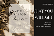 5x7 Invitation Mockup – Shadows, a Mockup by PhoebeCreates (Thumbnail 2 of 6)