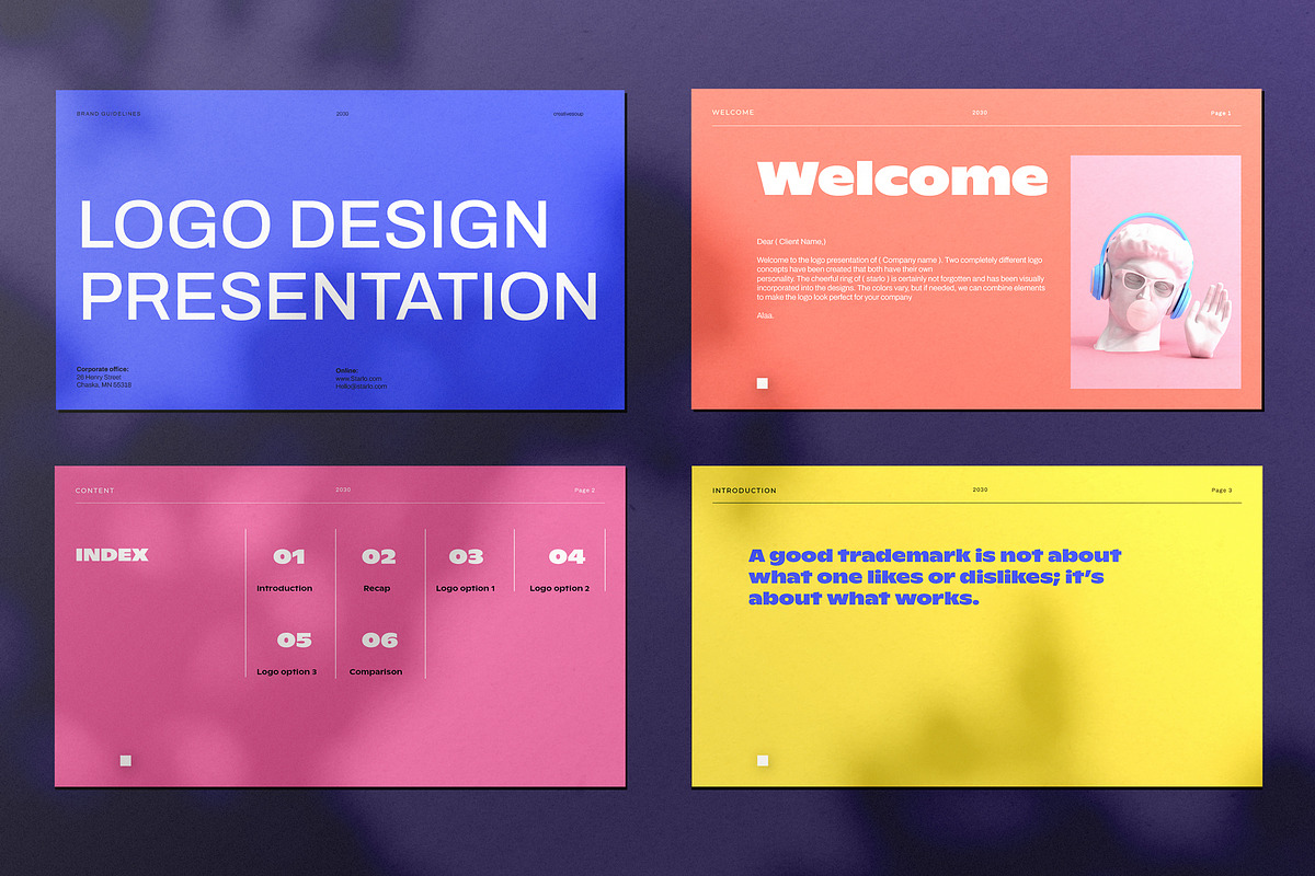 Sweet | Logo Presentation Template, a Presentation Template by CreativeSoup.io (Photo 2 of 16)