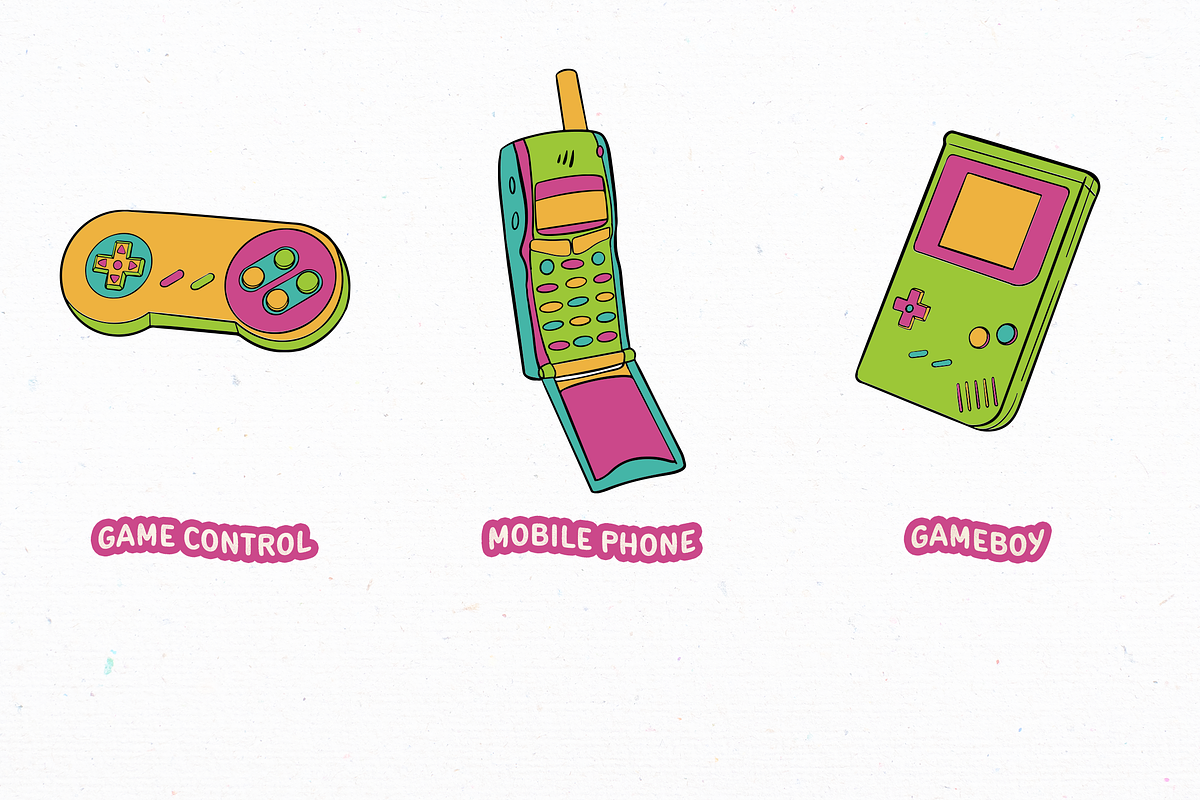 Greeny nostalgic 90's illustration, an Object Illustration by peterdraw (Photo 3 of 6)