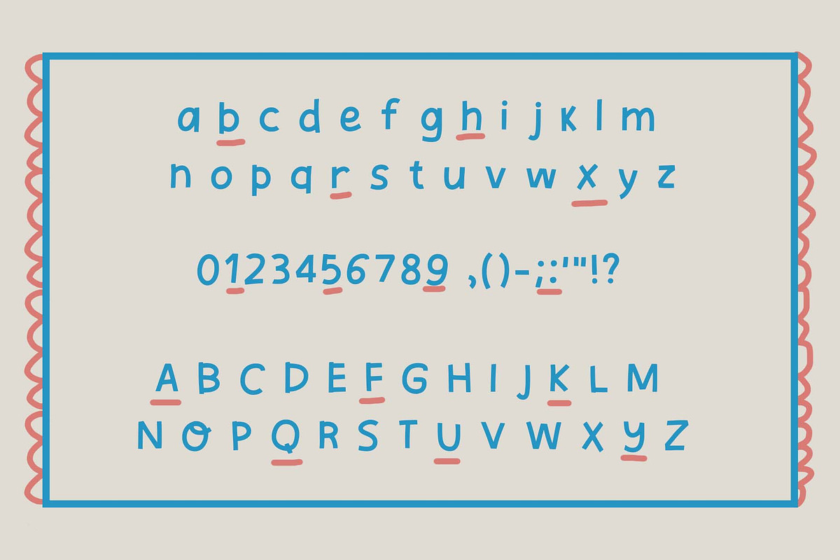 BLUE ZEBRA - cutout cute & fun font, a Blackletter Font by Ashiya Pixel (Photo 4 of 8)