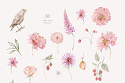 Peach peonies, roses, garden flowers, an Illustration by astelenadesign (Thumbnail 14 of 16)