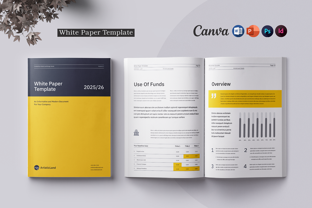 White Paper | Canva, Word, PPTX, IND
