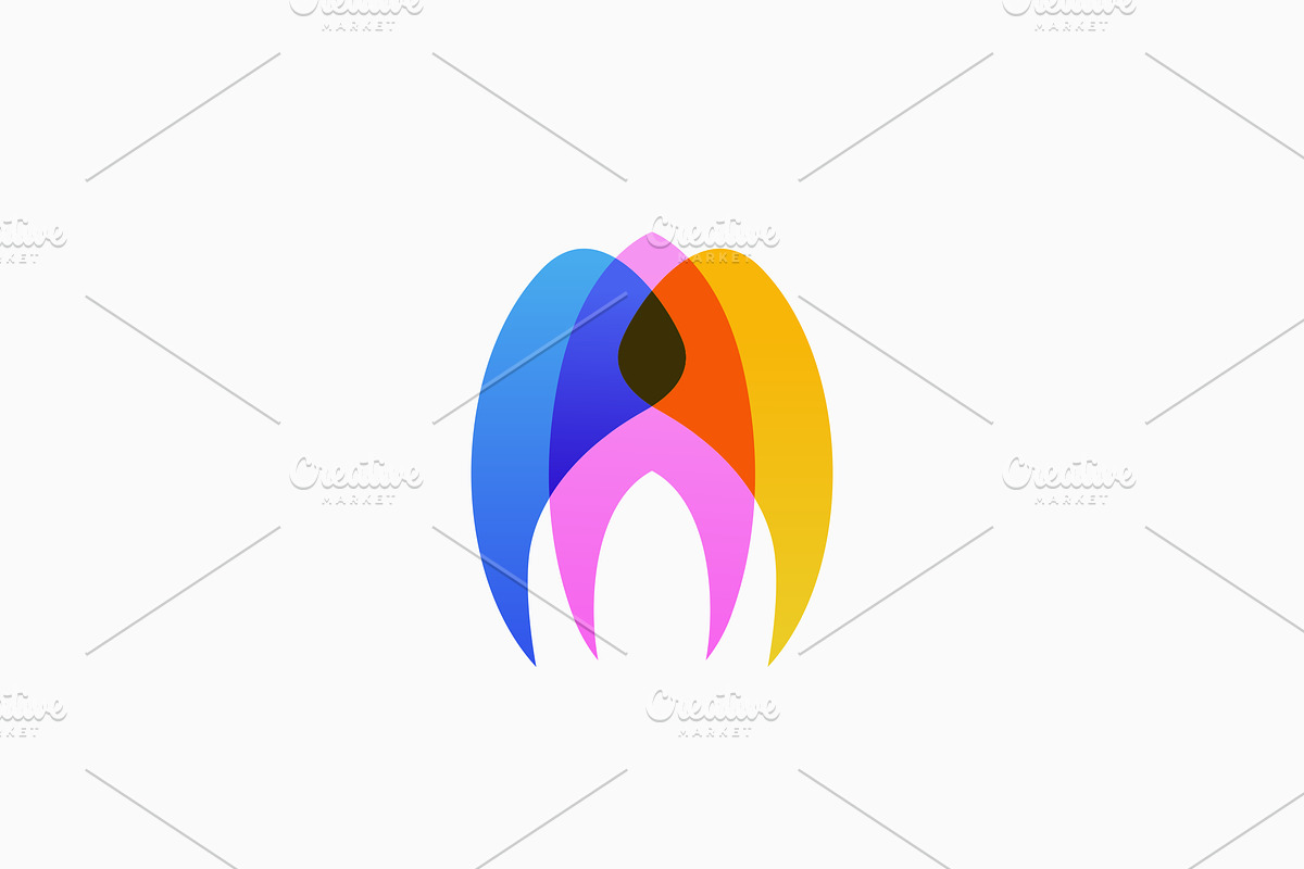 Swallow Bird Overlapping Color Logo, a Branding & Logo Template by VASTARD STUDIO