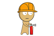 Vector firefighter characters, a Graphic by JK comics (Thumbnail 2 of 5)