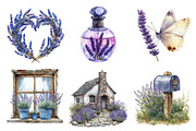 Countryside Lavender Clipart, an Illustration by SinaCreation (Thumbnail 4 of 5)