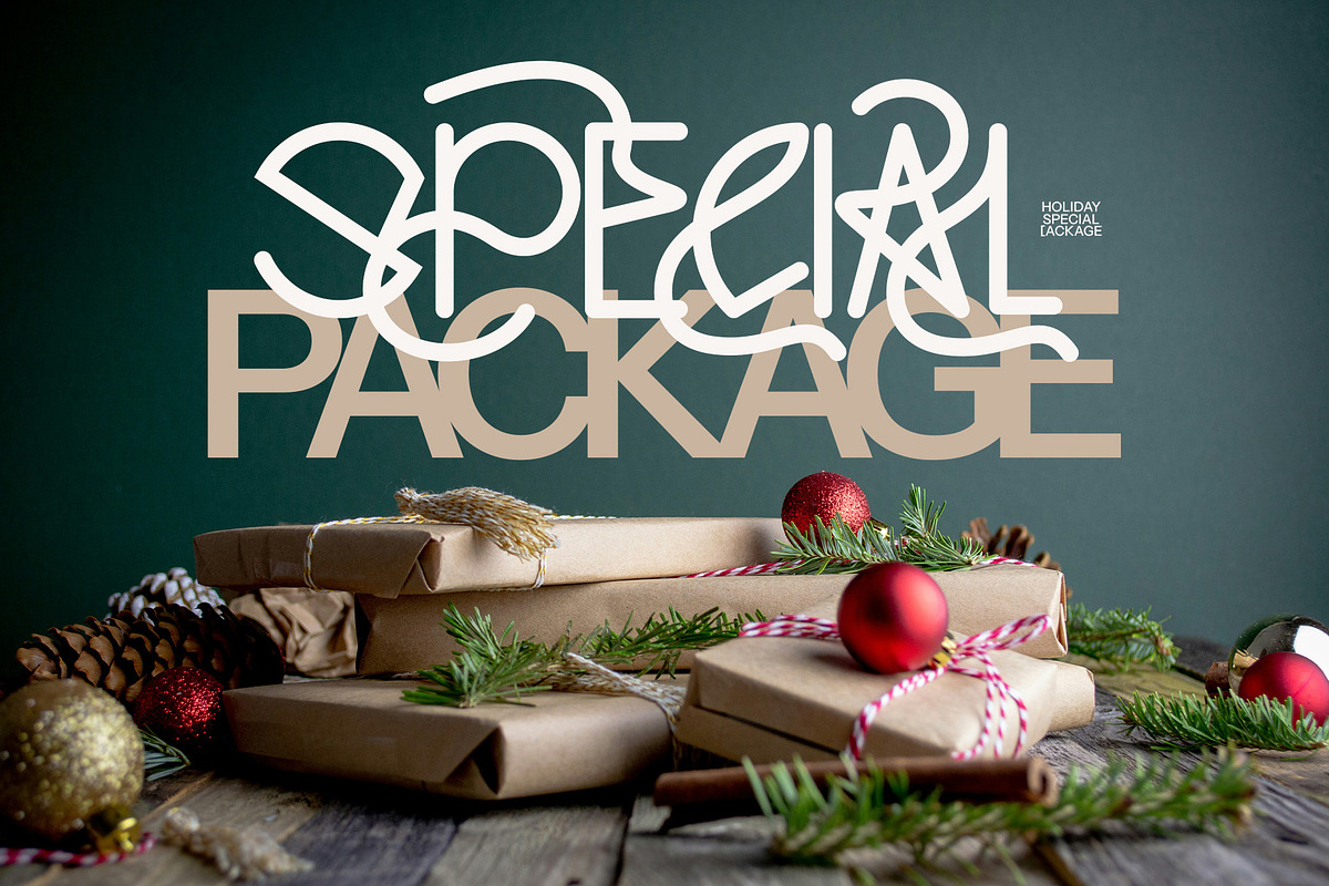 Winter Holiday Display Font, a Sans Serif Font by Graphicxell (Photo 7 of 12)