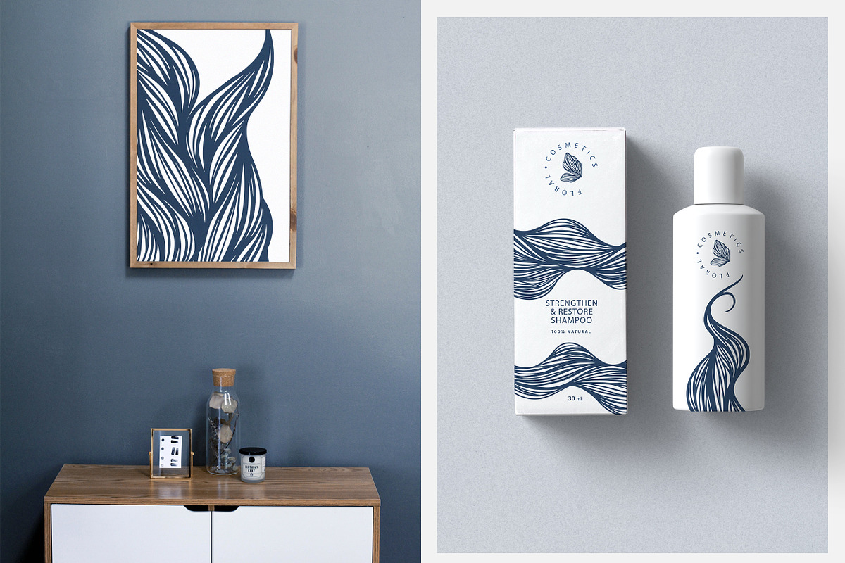 WAVES. Abstract line art drawing, an Object Graphic by AnMark (Photo 4 of 13)