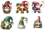 Cozy Christmas Gnomes Clipart P1, an Illustration by DreamArtGraphic (Thumbnail 2 of 5)