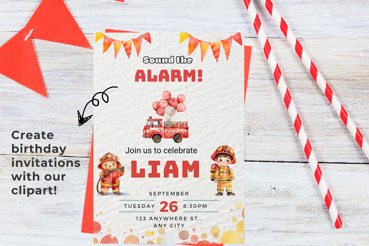 Firefighter Clipart, Transparent PNG, an Object Graphic by EllyandLima (Photo 10 of 10)
