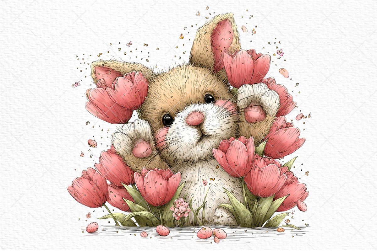 Whimsical Easter Clipart Png, an Illustration by Craft Nest (Photo 11 of 11)