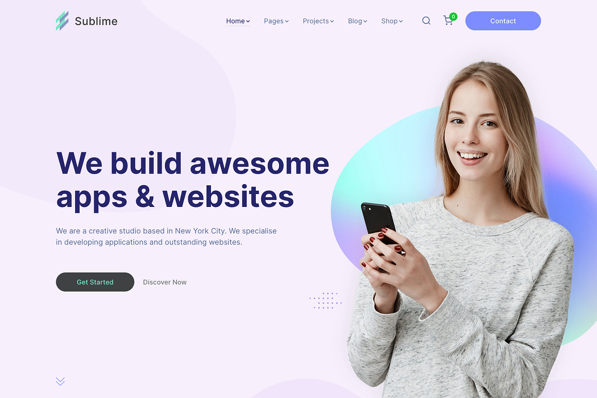 CreativeMultipurpose WordPress Theme, a WordPress Template by UInstrument (Photo 1 of 10)