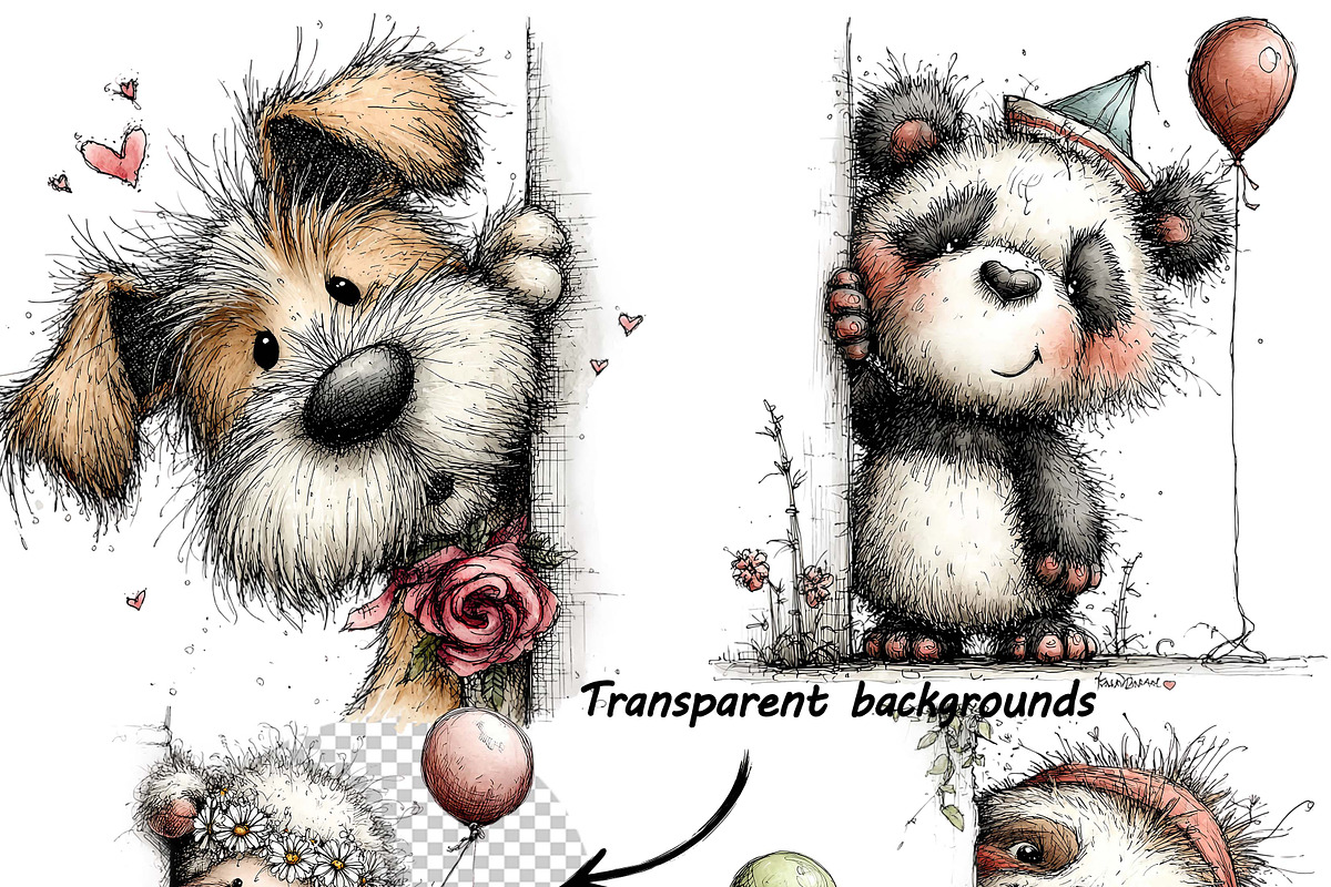 Whimsical Portrait Animal Watercolor, an Illustration by one-touch (Photo 10 of 11)