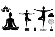 Yoga Meditation Silhouette Vector Bu, an Illustration by Artivon (Thumbnail 29 of 40)