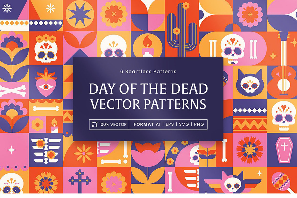 Day of the Dead Patterns Set, a Pattern Graphic by DesignerCandies (Photo 5 of 5)