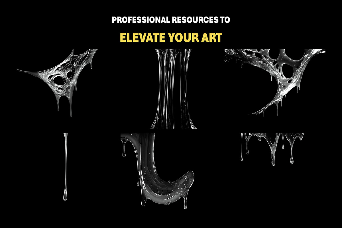 100+ Dripping Slime Overlay Effects, an Object Graphic by Mikel Blazgad