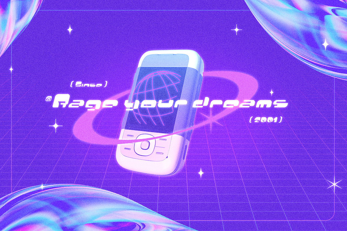 Start Dash - Y2K Display Font, a Sans Serif Font by tkzgraphic (Photo 3 of 7)