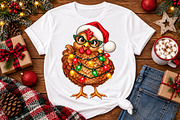 Christmas Chicken PNG, a Seasonal Illustration by Watercolor design (Thumbnail 1 of 3)