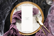 Halloween Card Mockup 4x9 Menu fall, an Advertising Mockup by PawMockups (Thumbnail 2 of 10)