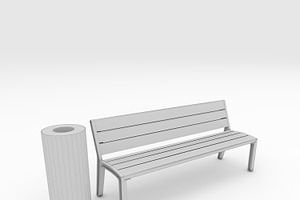 3D Model Bench Park 31