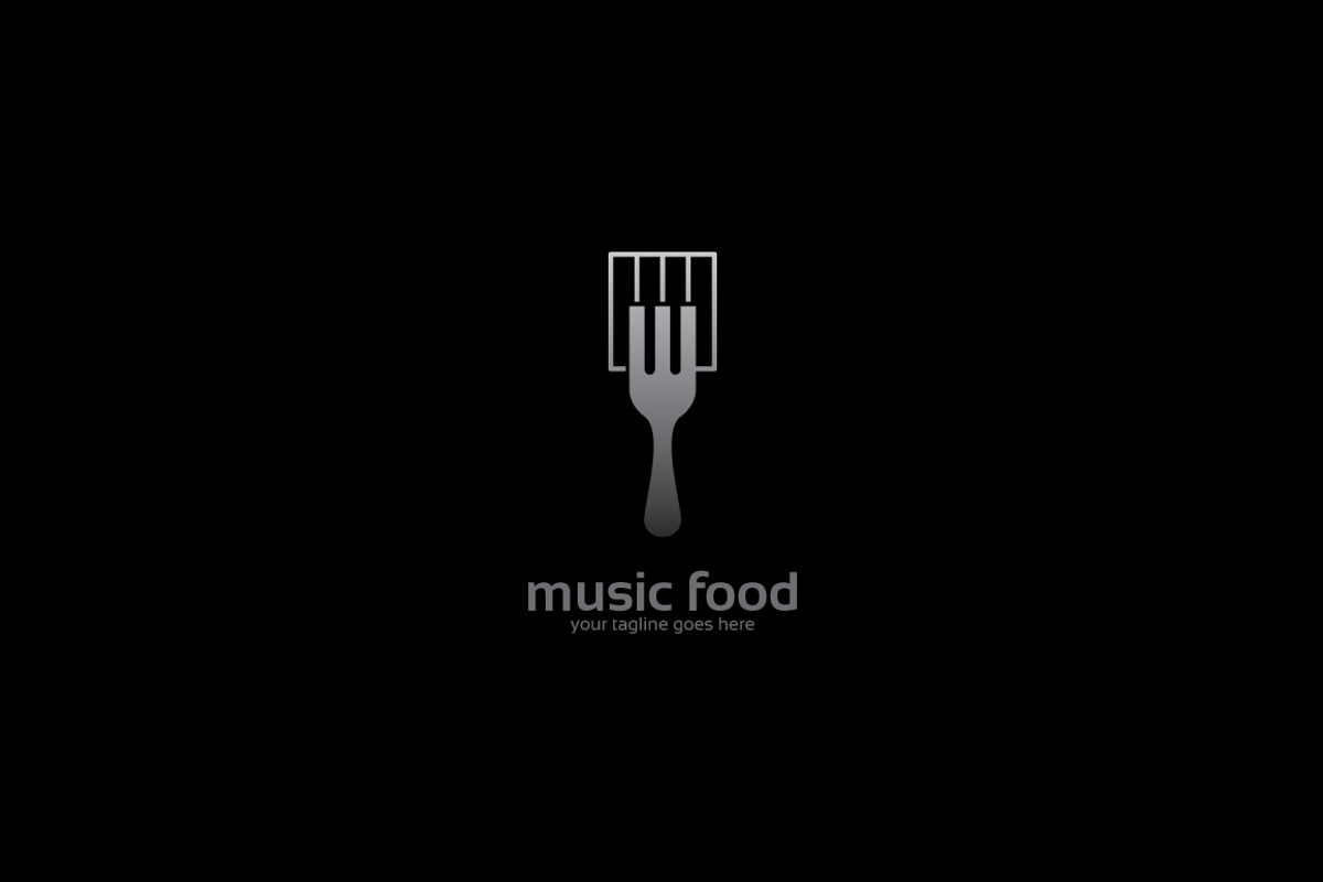 Music Food Logo, a Branding & Logo Template by CAIRON CREATIVESTUDIO