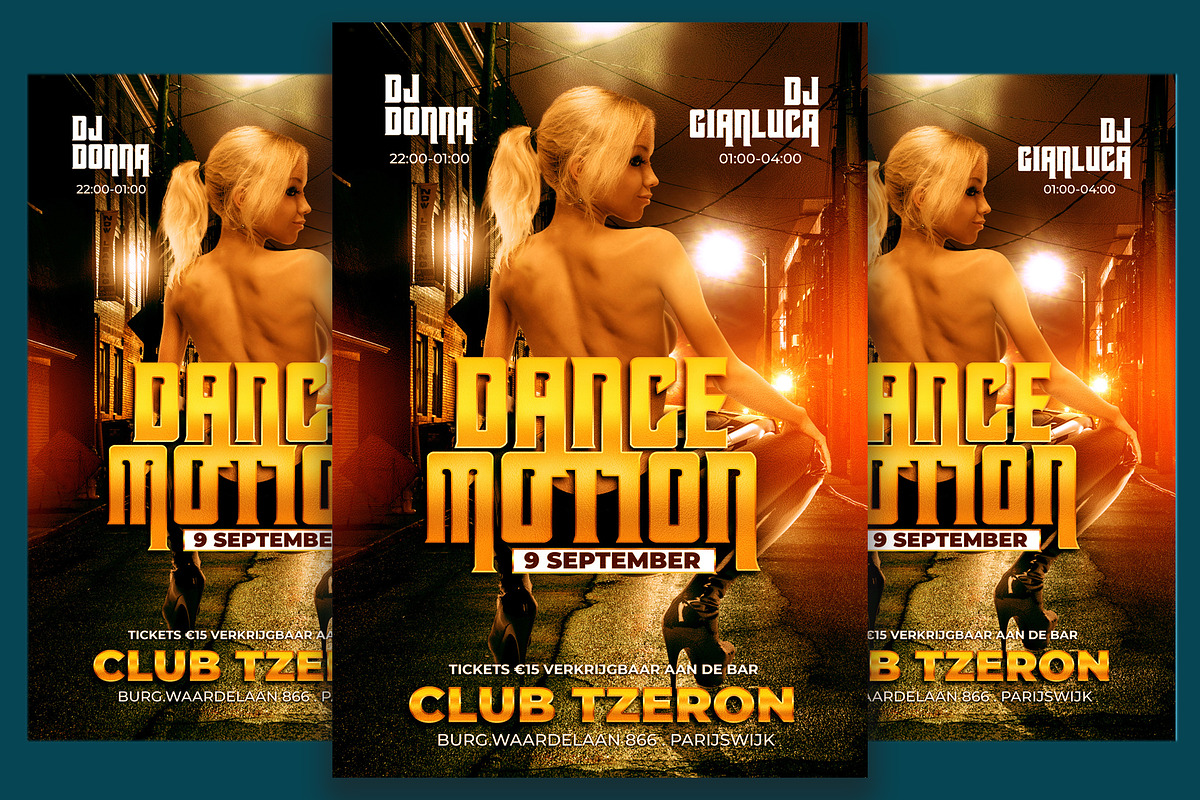 Dancemotion Club Flyer, a Flyer Template by Art and Flyers