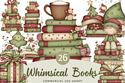 Whimsical Christmas Books Clipart, an Illustration by DreamPrint404 (Thumbnail 1 of 6)