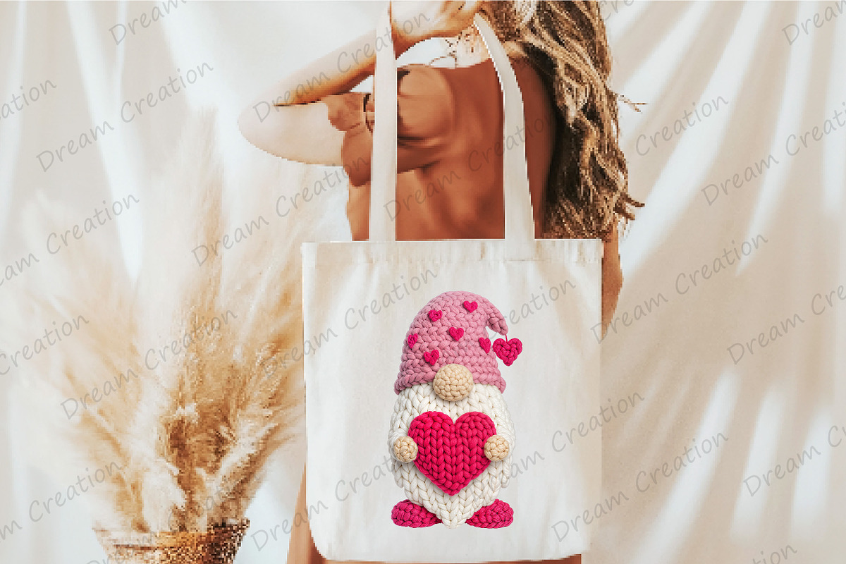 Yarn Crochet Valentines Gnome PNG, an Illustration by Dream Creation (Photo 4 of 5)
